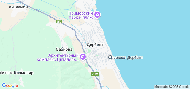 Карта где находиться дербент