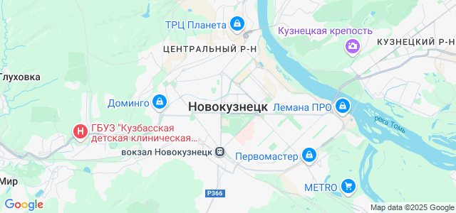 Где находится новокузнецк по карте