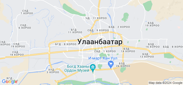 Улан батор карта города