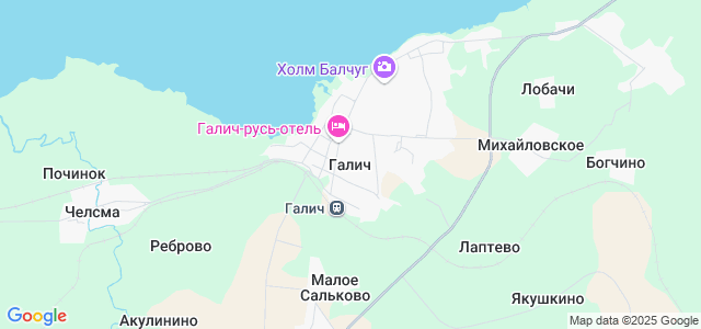 Погода галич костромская карта