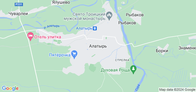 Карта города алатыря